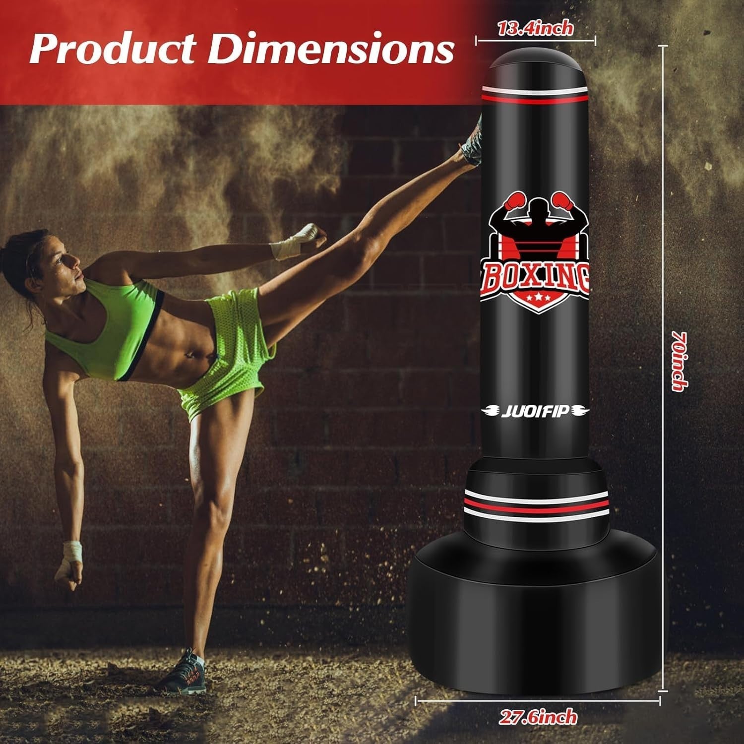 180cm Free Standing Punching Bag Set Inflatable MMA Kickboxing