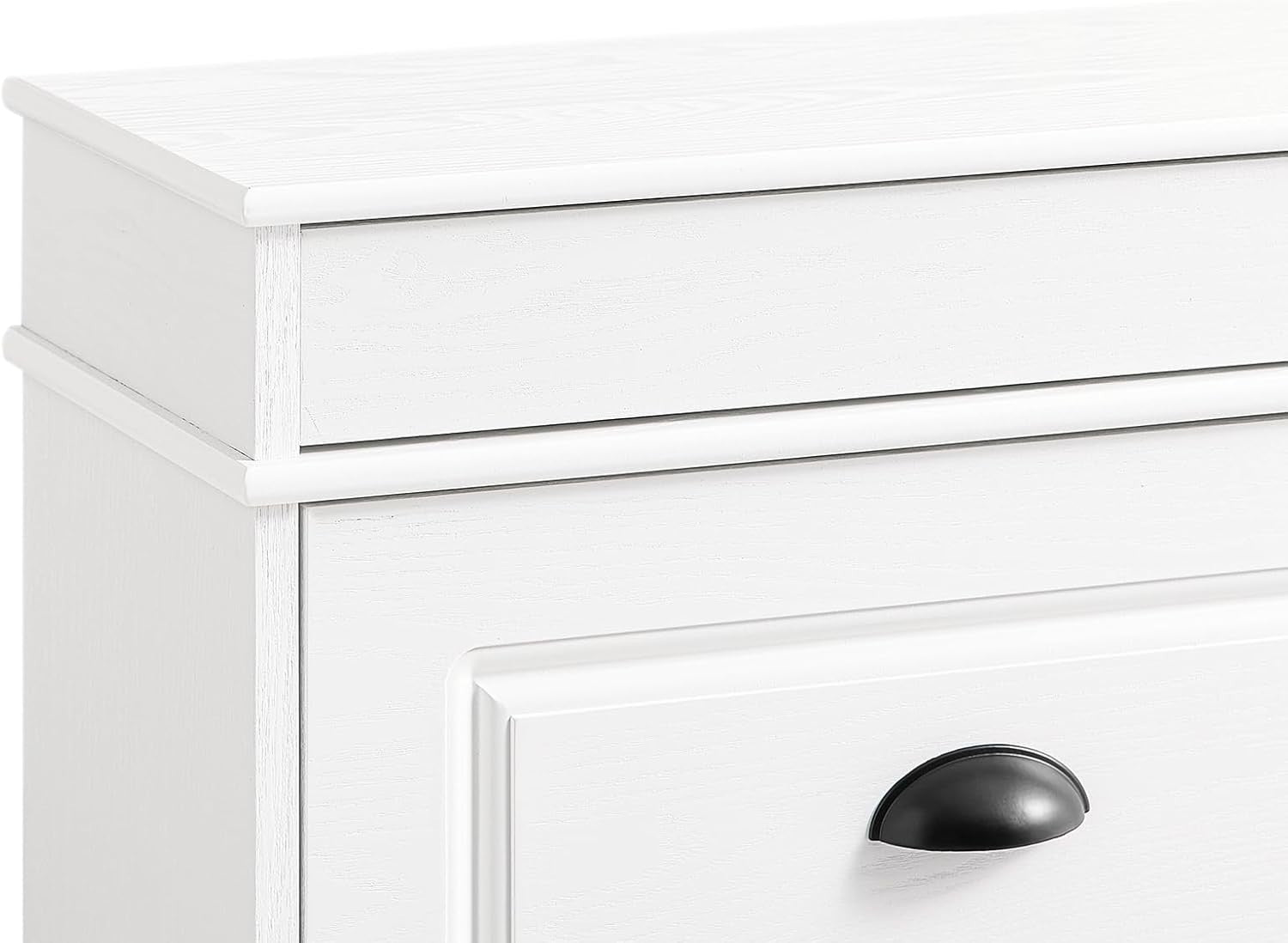 2-Drawer Slim Shoe Cabinet with Flip Drawers, 54x24x82 cm White Vintage Wood