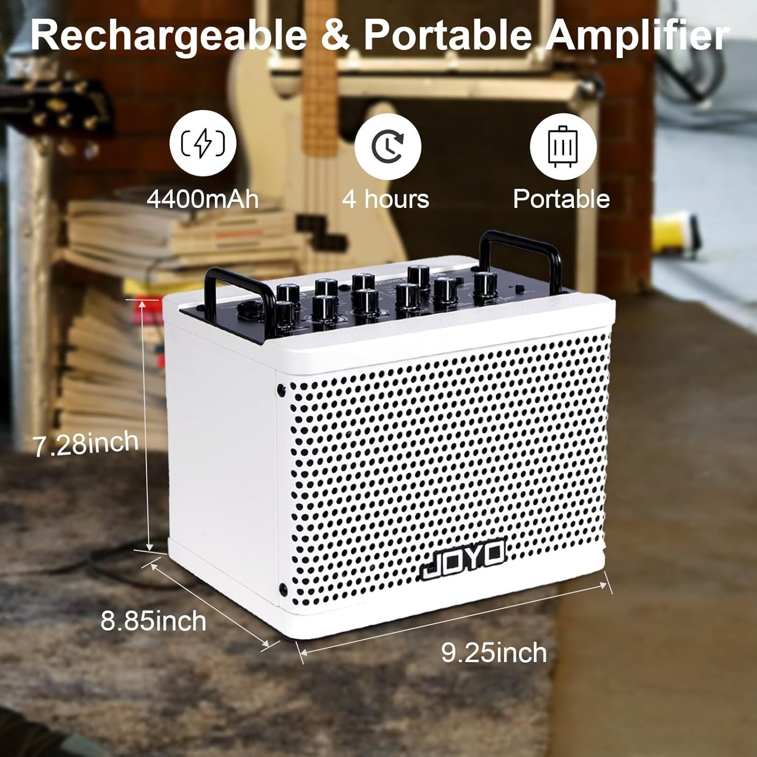 15W Portable Bass Amp Combo Rechargeable Bluetooth Looper FX & Drum Machine