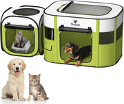 2-in-1 Foldable Pet Playpen Portable Puppy & Cat Tent 140x60x70cm