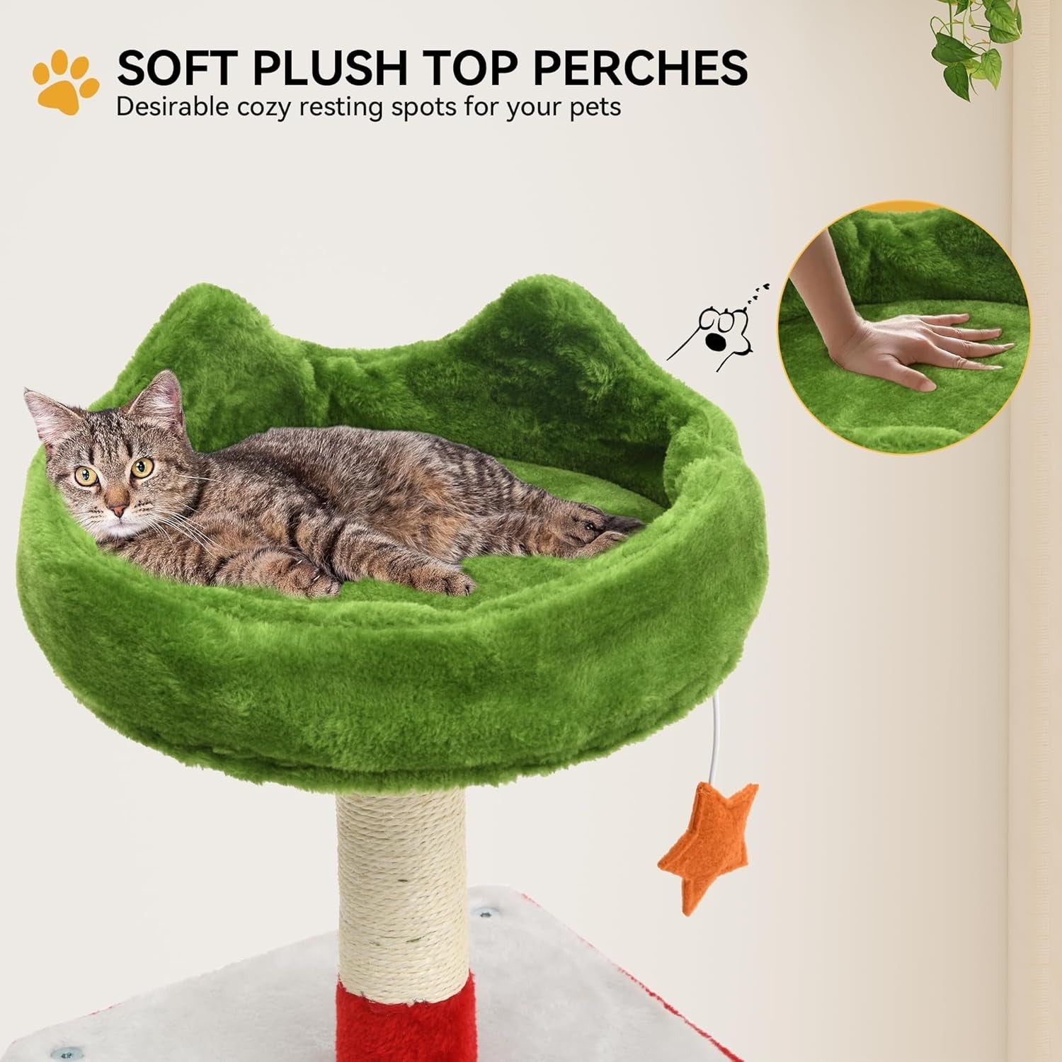 Cat Tree Tower 137cm Level Condo Hammock Sisal Scratching Posts