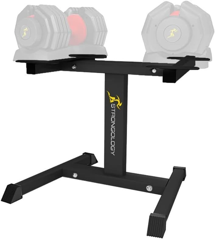 Heavy Duty Adjustable Dumbbell Stand Steel Weights Rack Space Saver Home Gym