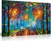 Misty Park Canvas Wall Art Large Colourful Landscape Home Decor 36x24