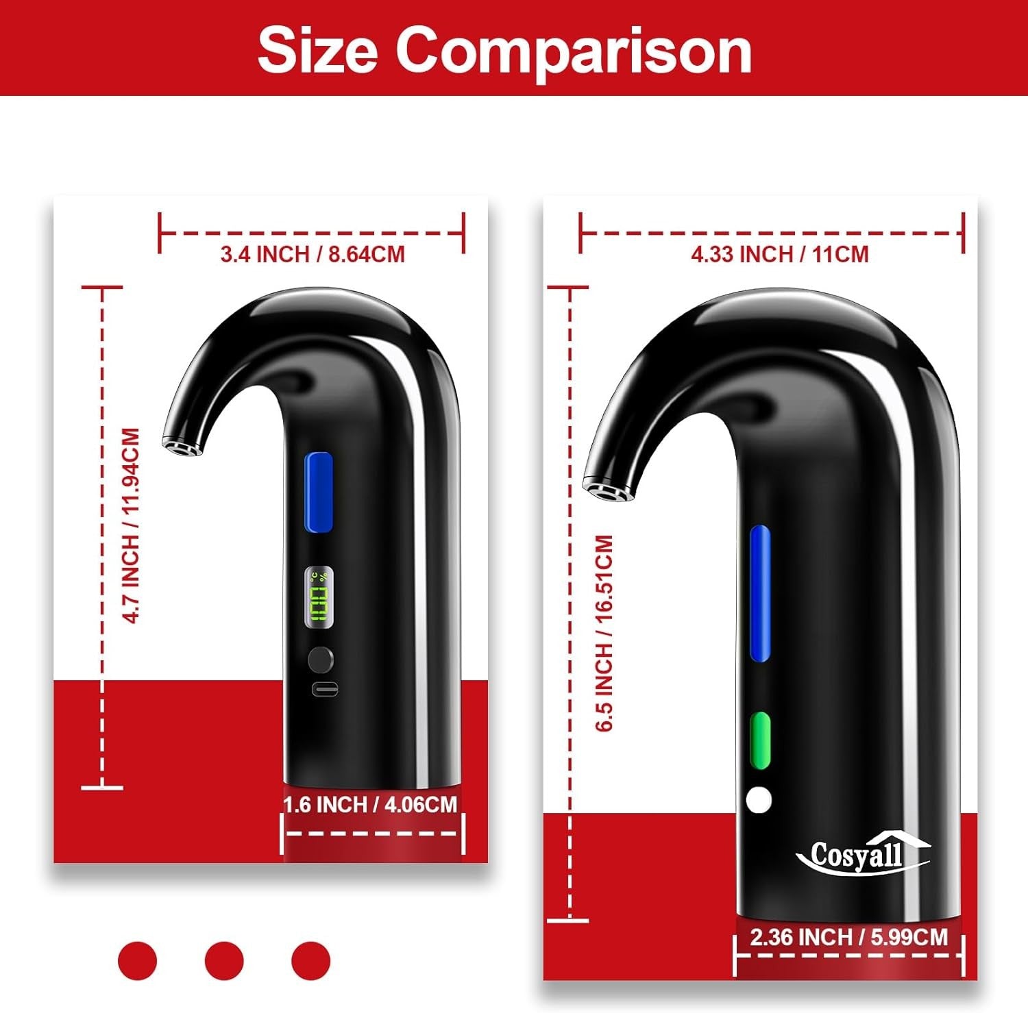 Electric Wine Aerator Dispenser Pump Auto Pourer USB-C Rechargeable 750ml