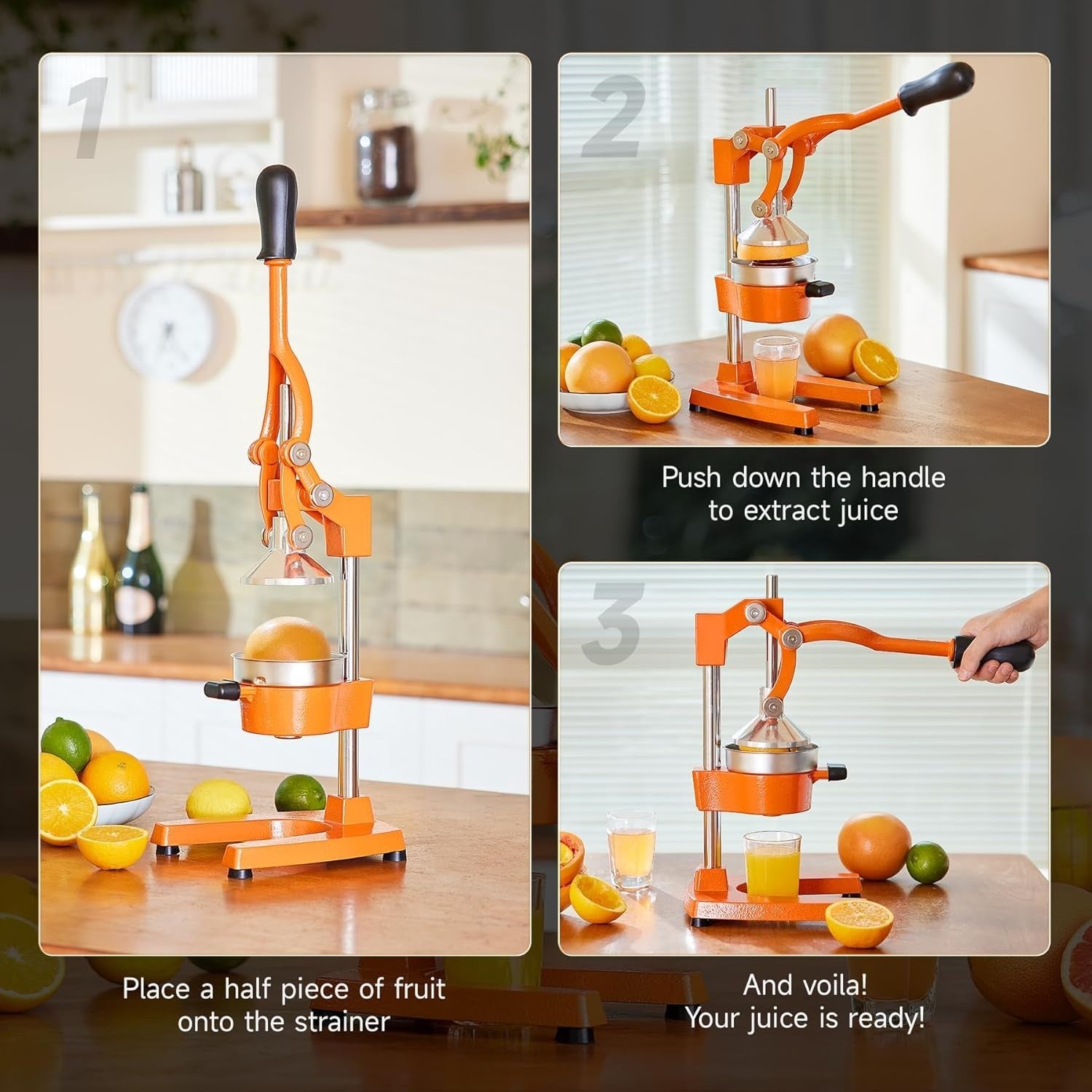 Commercial Manual Citrus Juicer Hand Press Orange Lemon Pomegranate