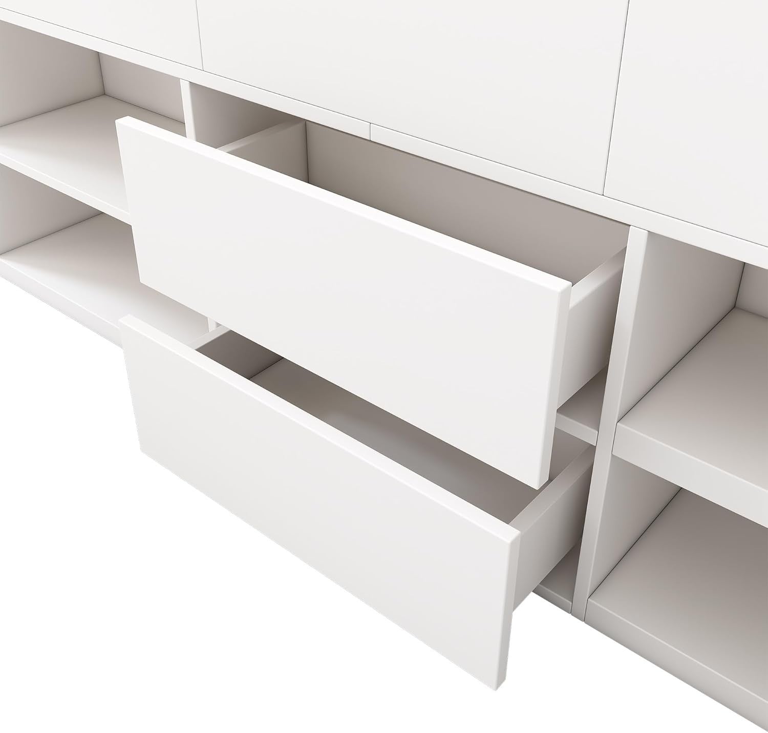 Kids White Cabin Bed with Storage Drawers Shelves | 3FT Single 190x90cm