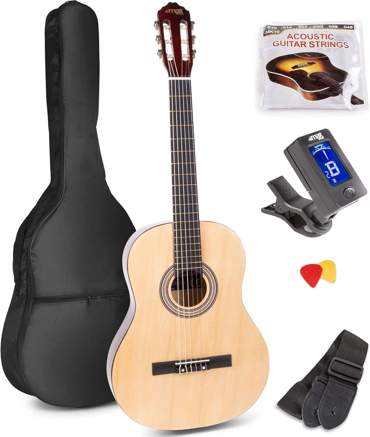 Full Size Classical Acoustic Guitar Starter Kit w/ Stand Footrest