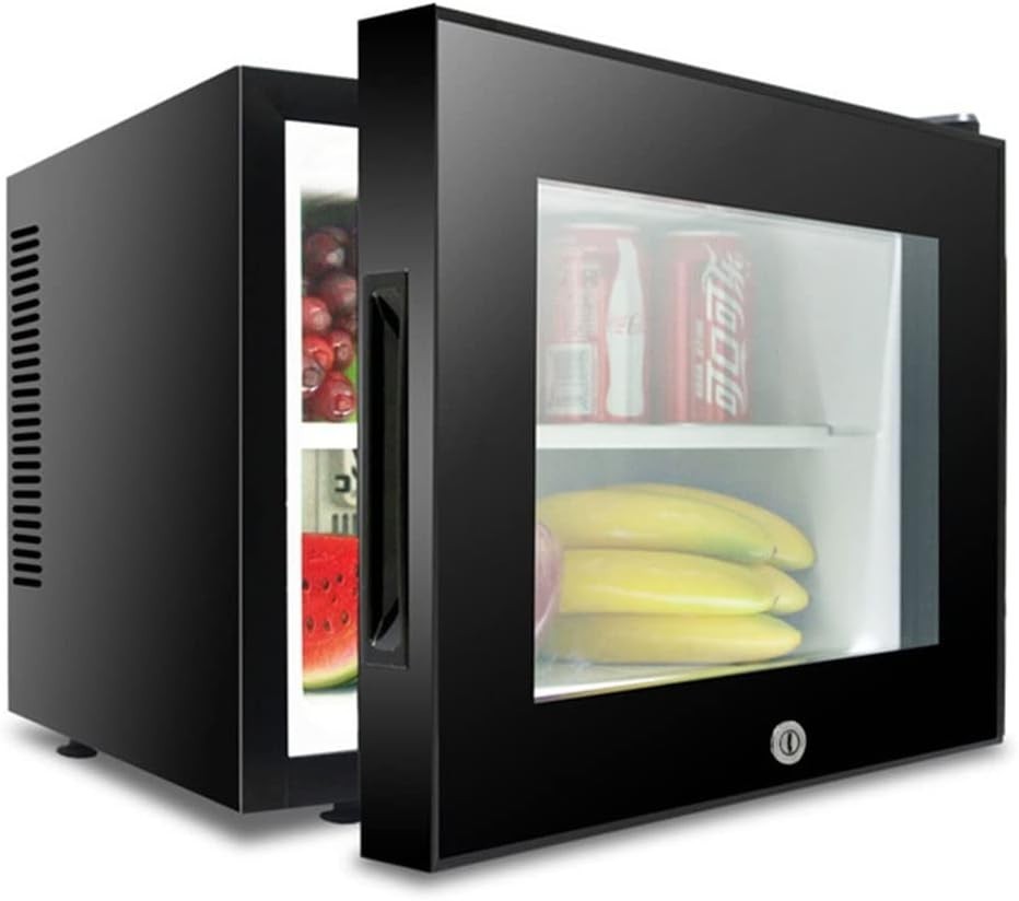 Portable Mini Fridge 20L Compact Undercounter Frost-Free White Glass