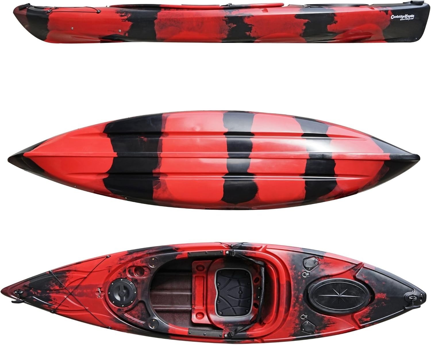 Sit Inside Kayak Recreational Fishing Canoe w/ Paddle Seat Red