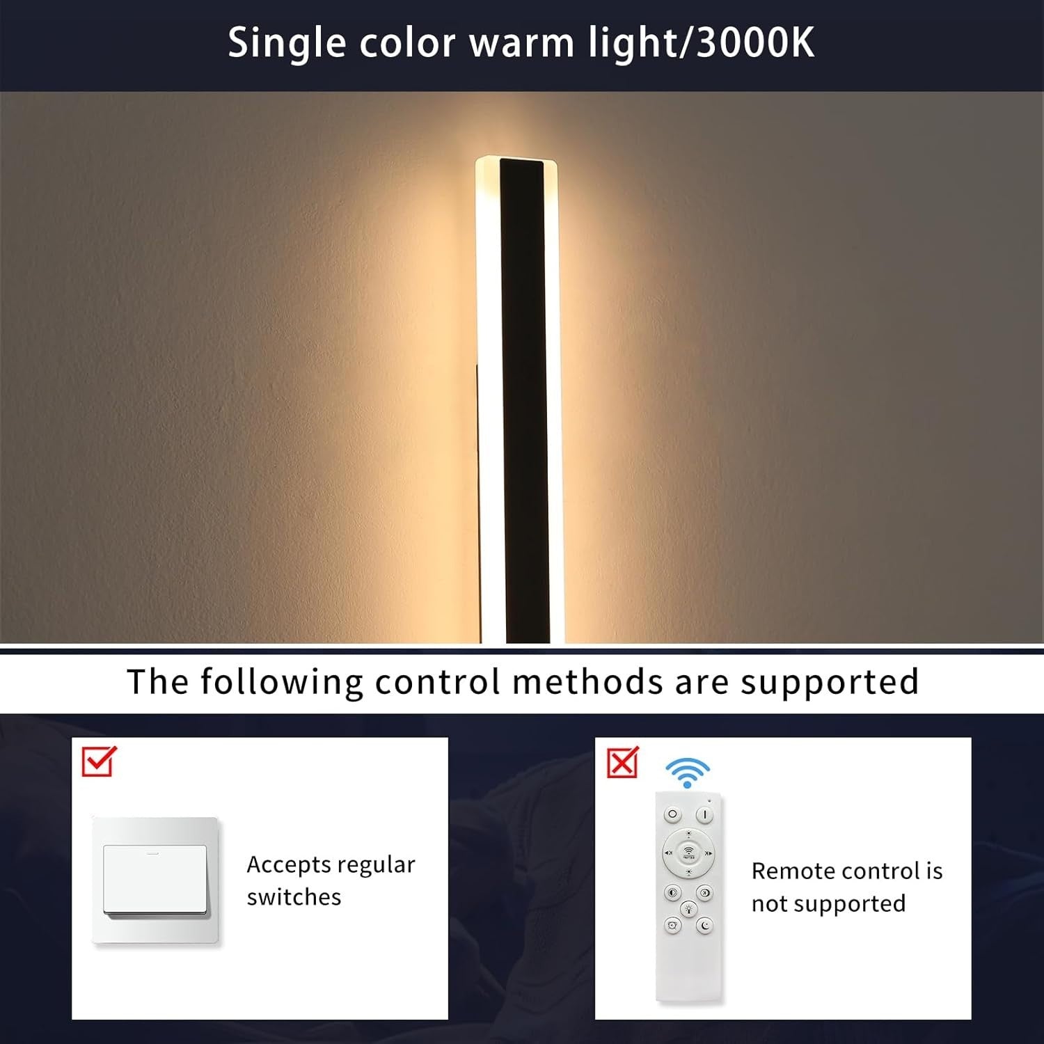 Outdoor Waterproof LED Wall Light, Modern Acrylic, Warm White, 2 Pack