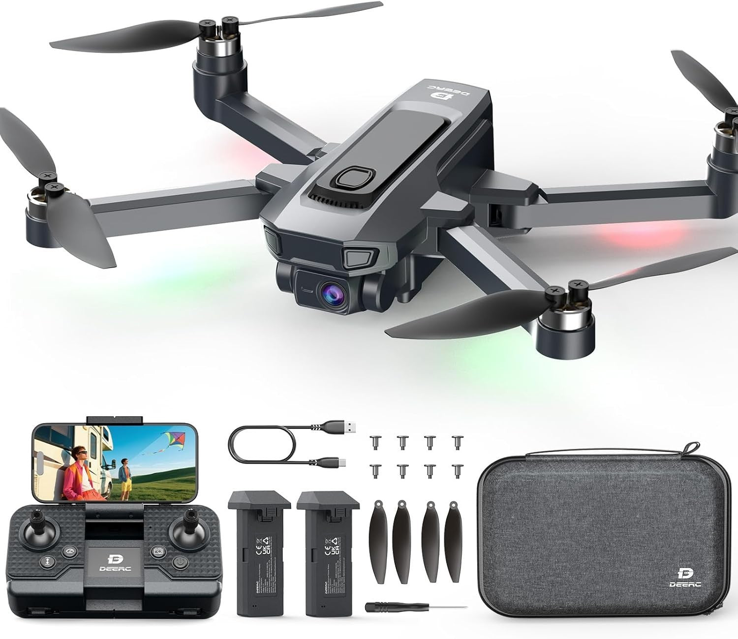 Foldable 1080P HD Camera Drone with 5G FPV, Brushless Motor & 40Min Flight