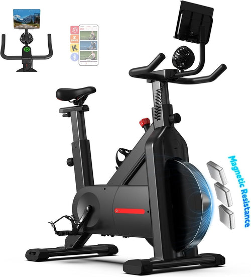 Self-Powered Magnetic Spin Bike w/ App Sync, LED Feedback & 100 Resistance Level