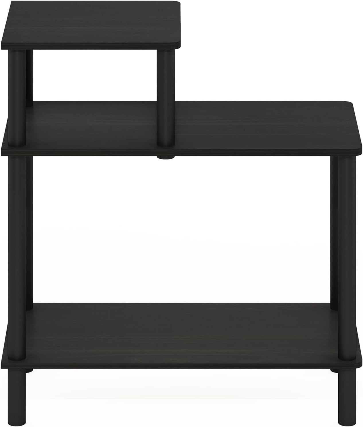 3-Tier Rectangular Side Table with Shelves – Slim Sofa End Table for Small Space
