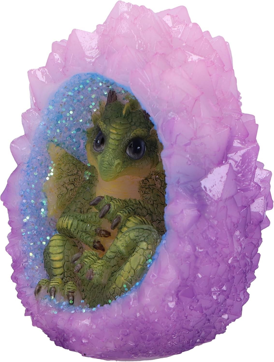 Pink Geode Dragon Egg Ornament 12.5cm | Crystal Nest Figurine | Fantasy Gift