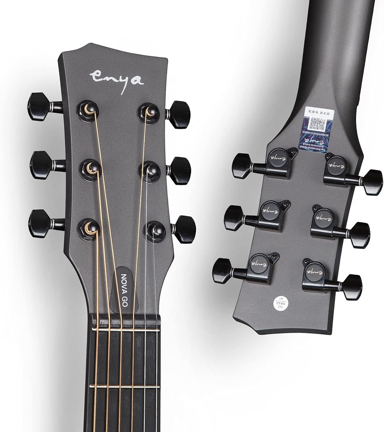 Carbon Fiber Travel Acoustic Guitar 1/2 Size w/ Case Bundle