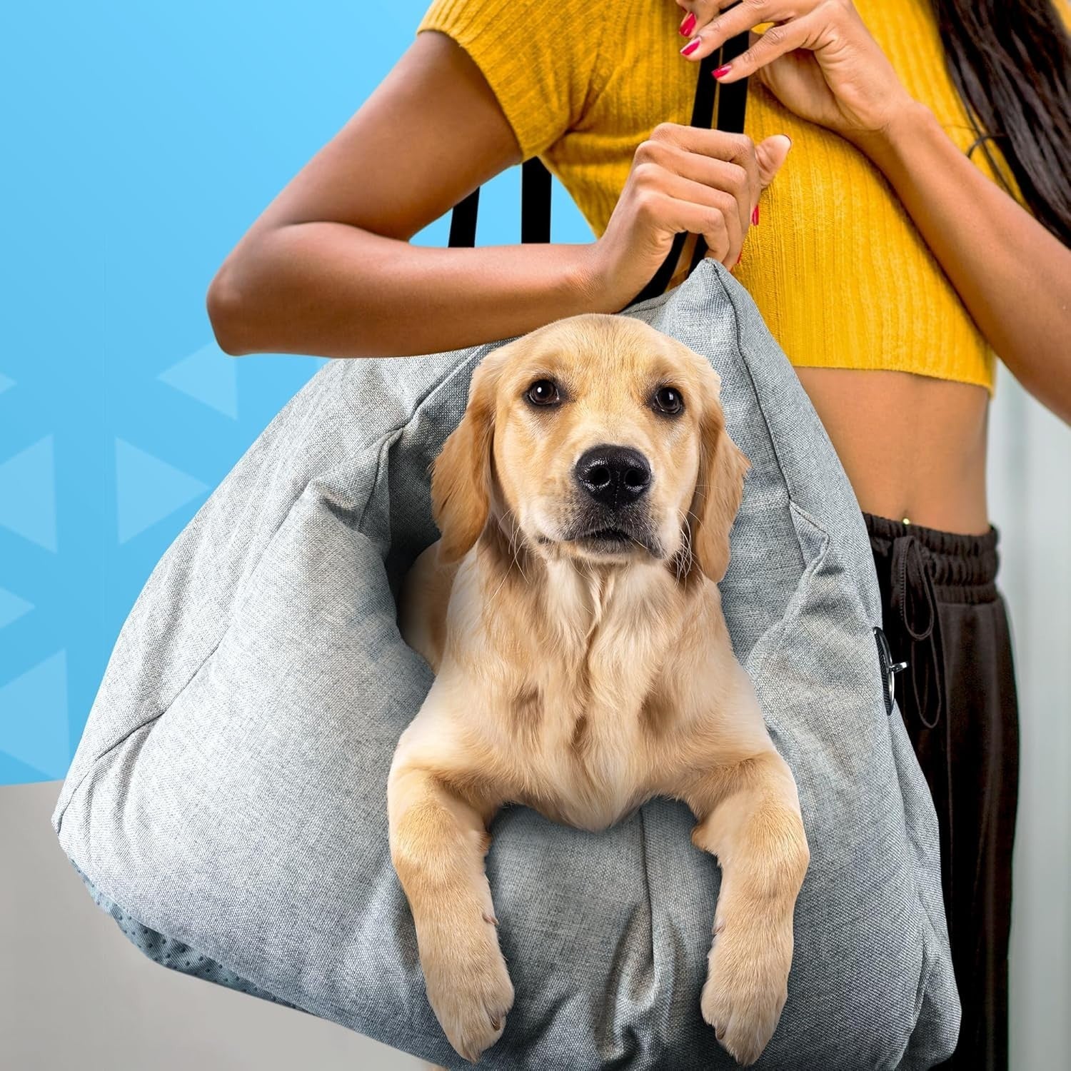 Pet Travel Bed Dog Car Seat Booster Carrier Safety Leash Waterproof