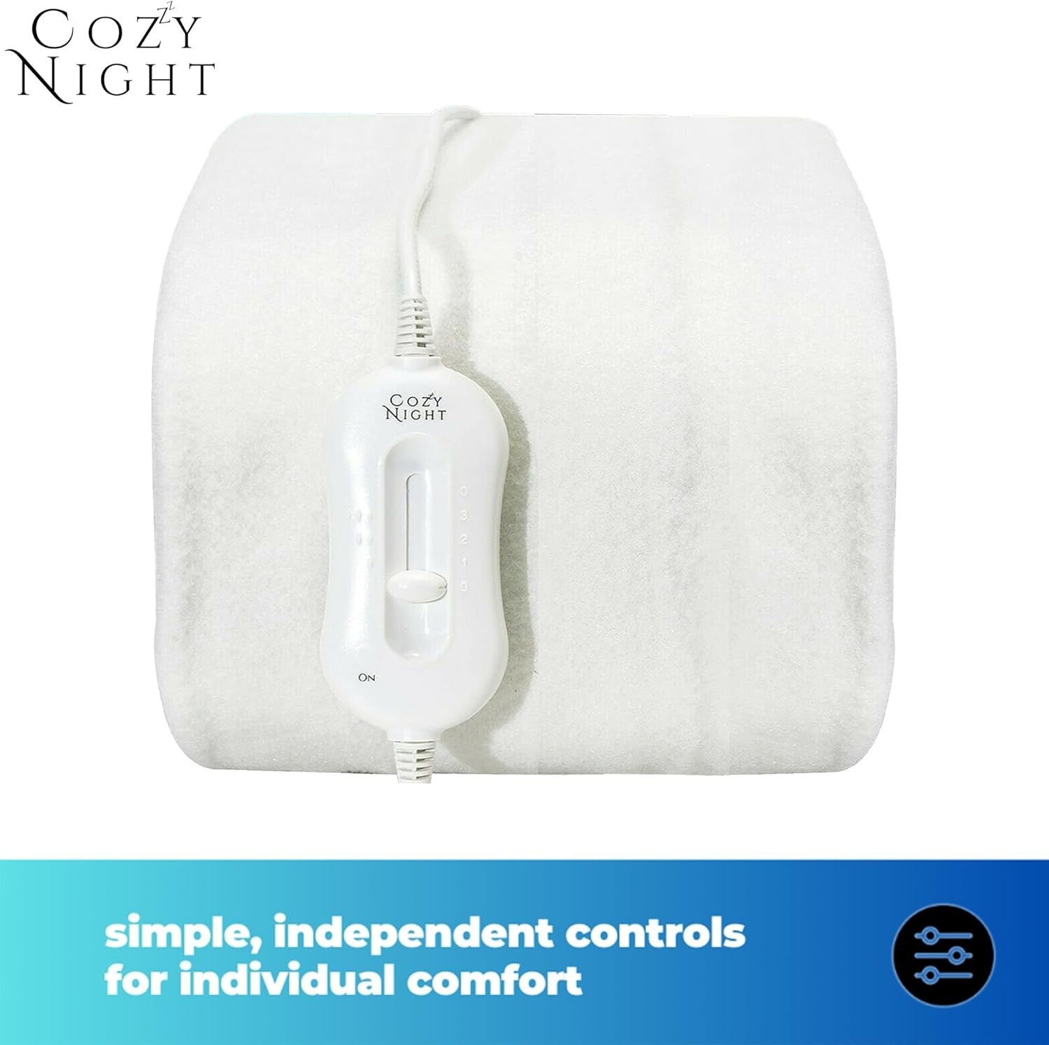 Single Electric Heated Underblanket 90x192cm 3 Heat Settings Washable Fitted
