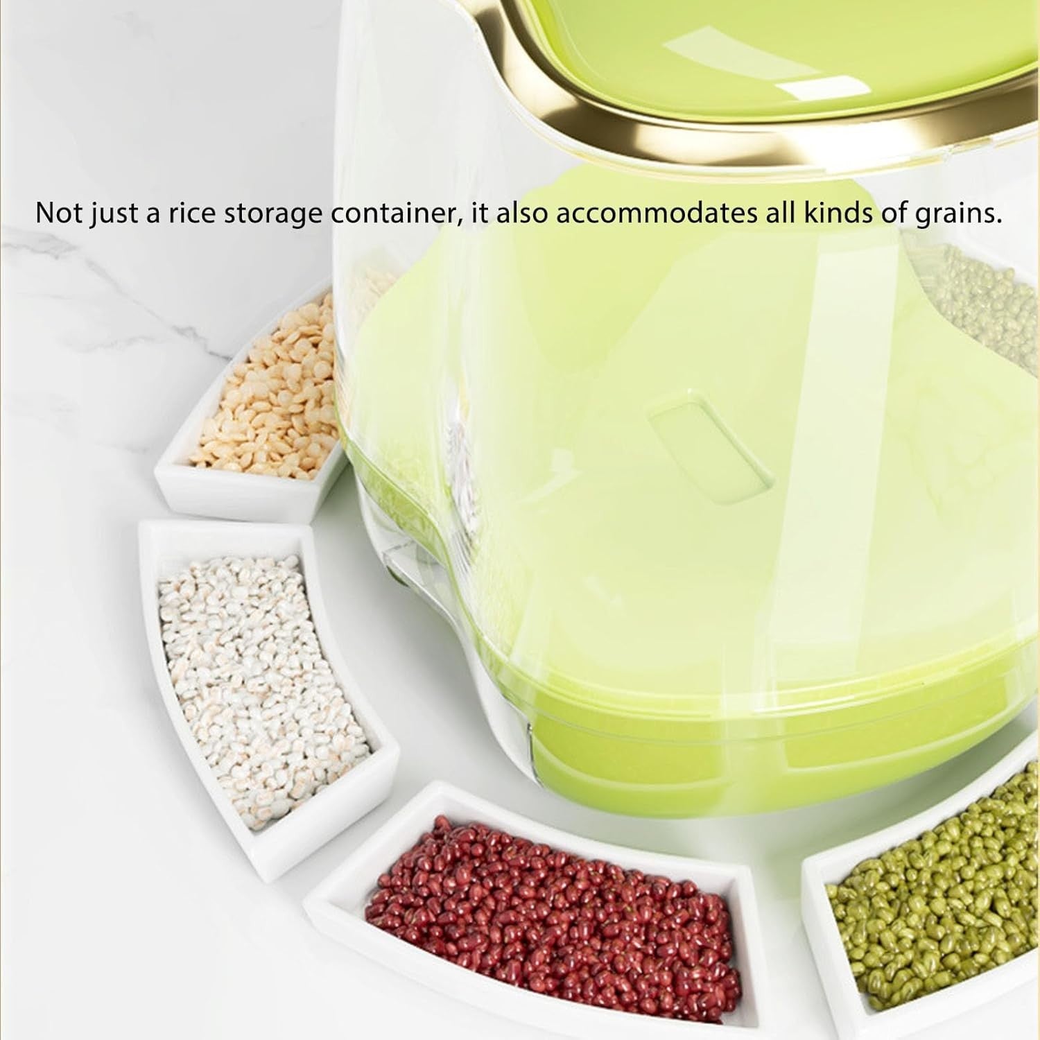 10KG Airtight Rice Dispenser Grain Storage Container Transparent Bin