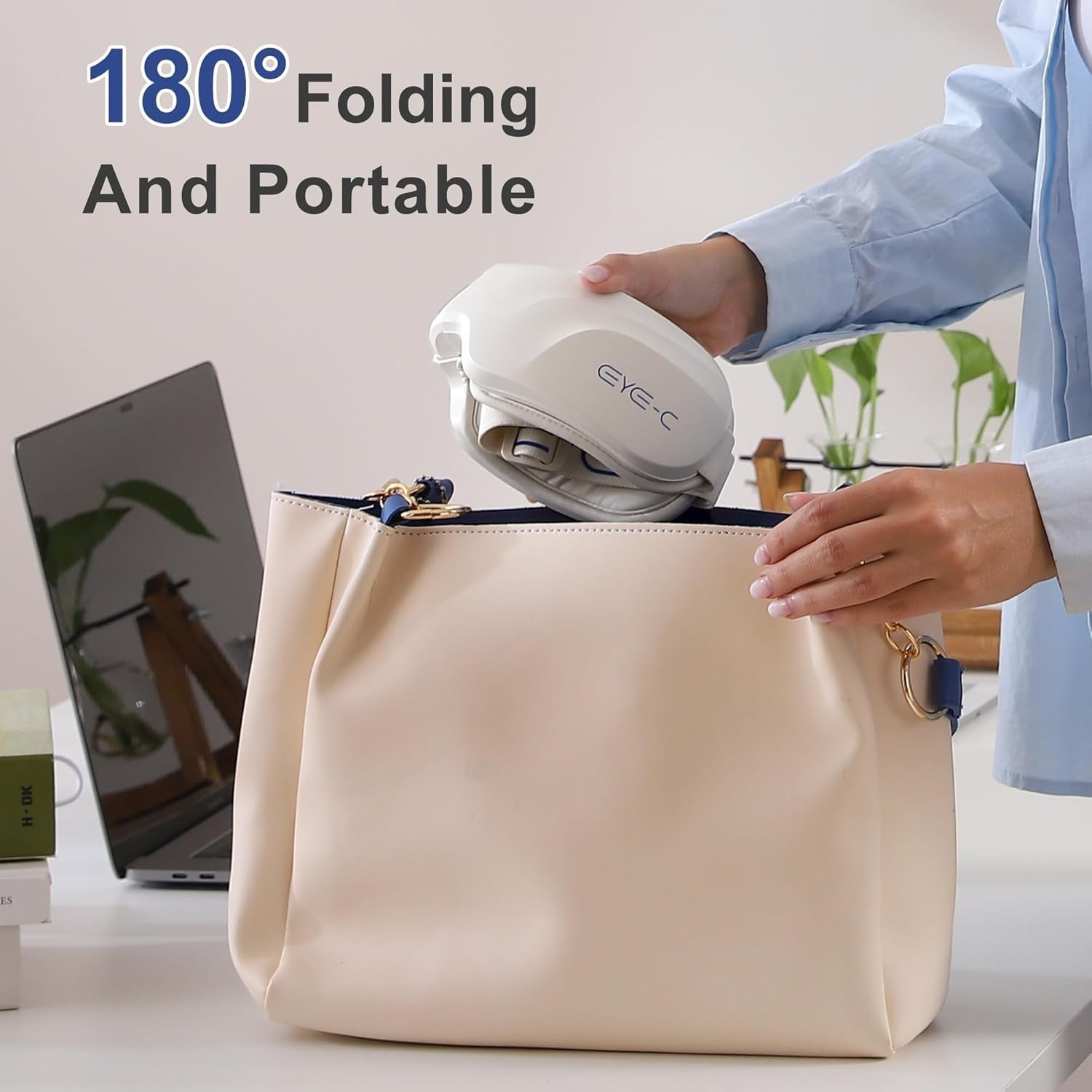 Rechargeable Heated Eye Massager Foldable Vibration