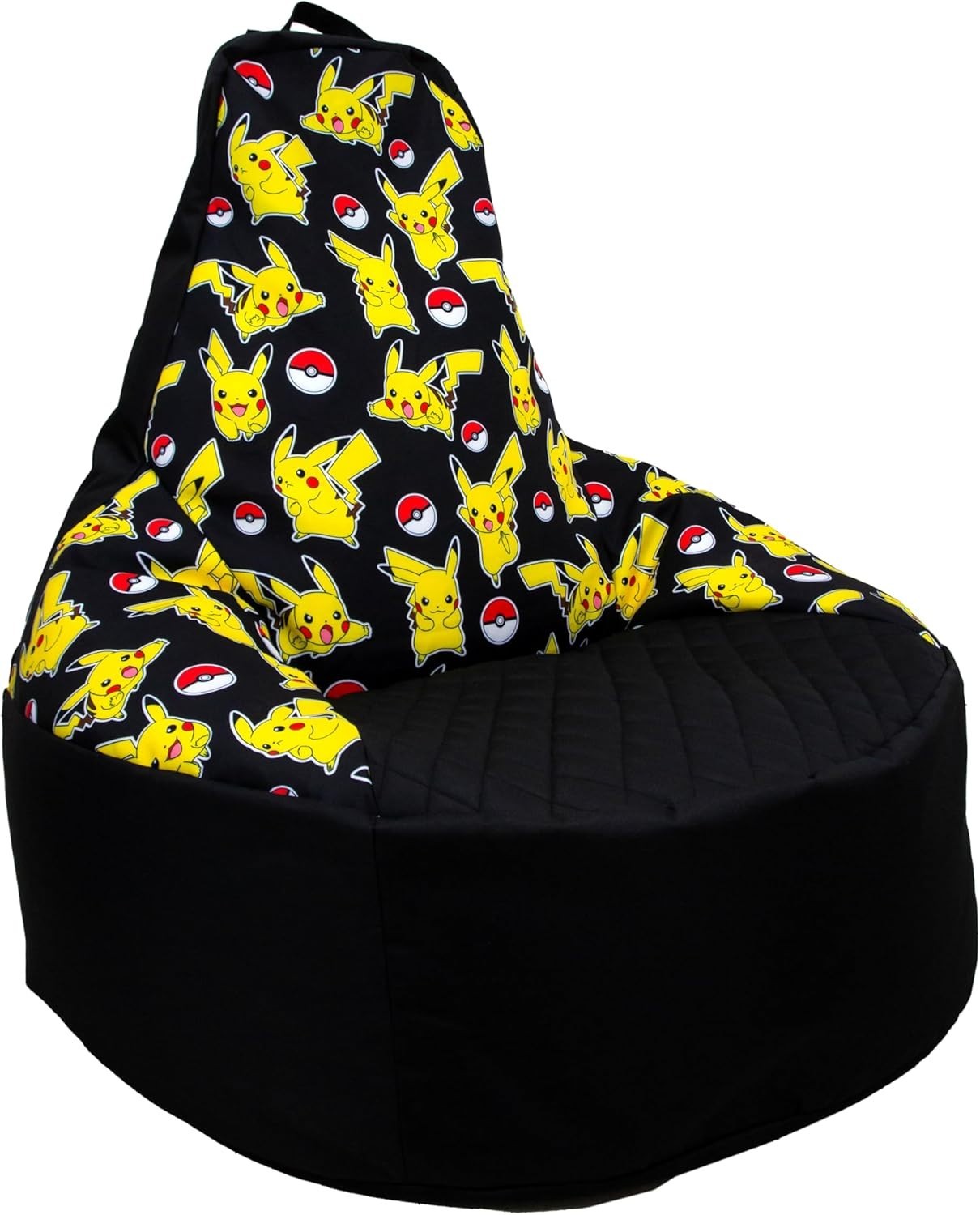Gaming Bean Bag Chair with Pikachu Print, High Support, Indoor & Outdoor Use