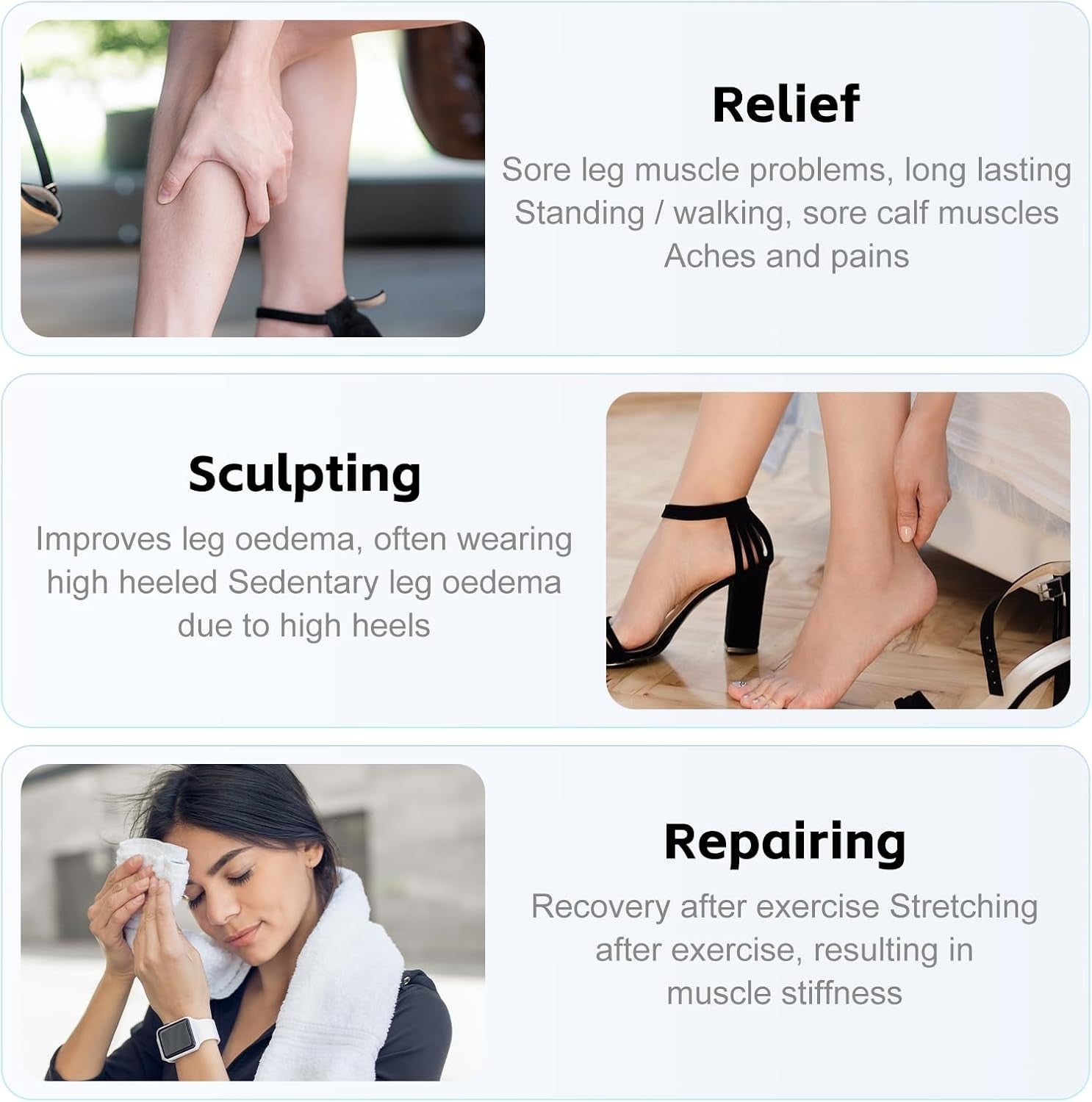 Rechargeable EMS Foot Massager for Pain Circulation Neuropathy Relief