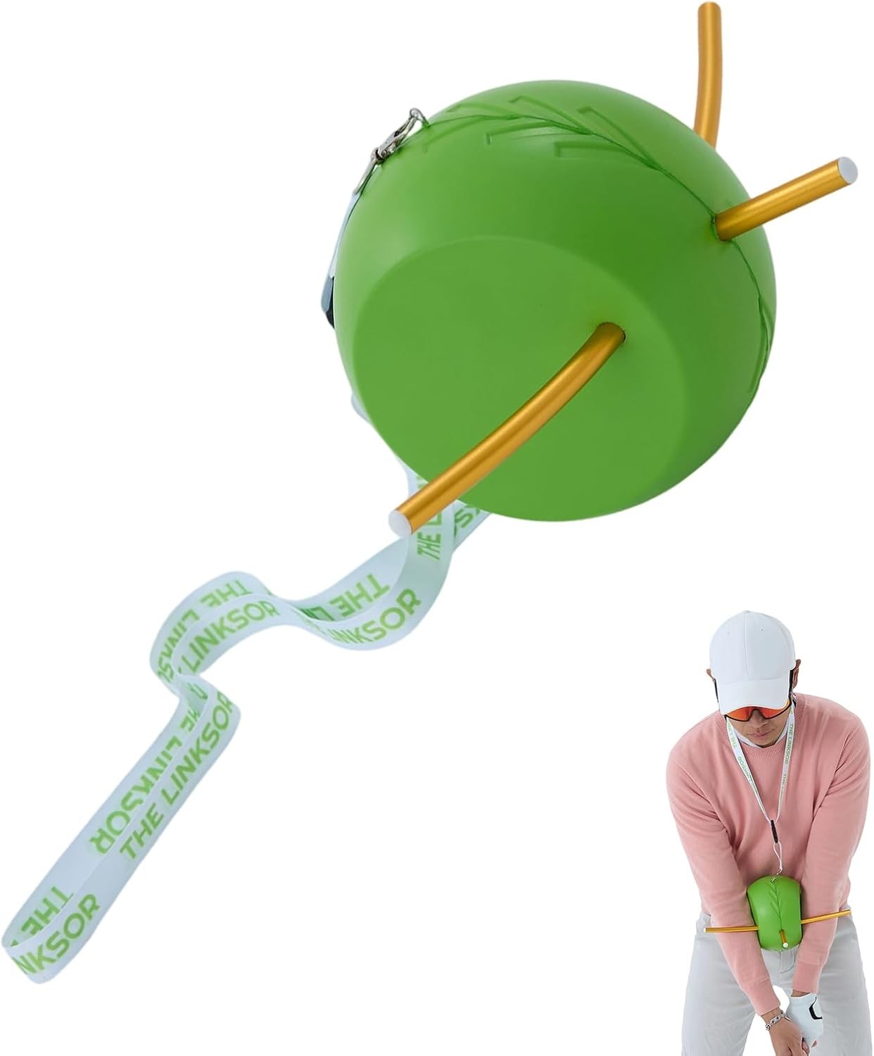 Golf Swing Training Connecting Ball Lanyard Practice Aid