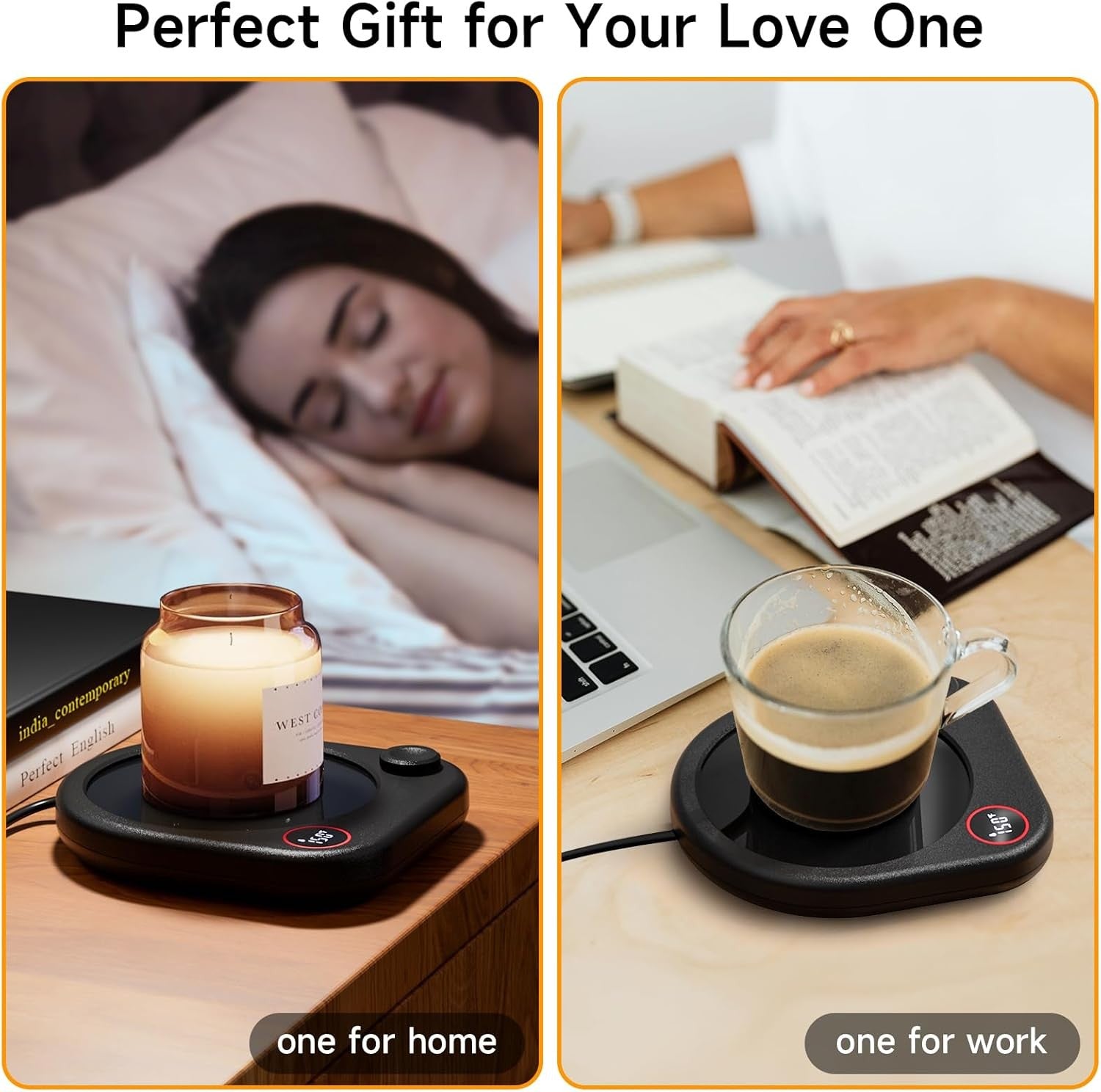 Coffee Mug Warmer Desk Heater Temp Display Auto Shut Off