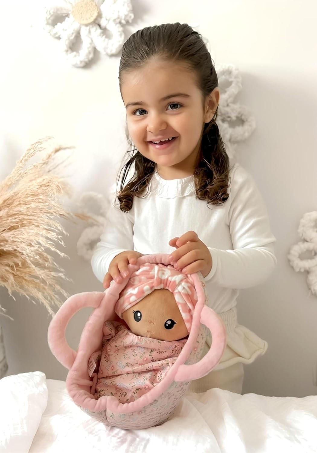 Soft Plush Baby Doll 9in First Cuddle Toy Sleeping Rag Doll Set