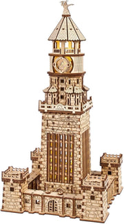 3D Wooden Lighthouse Puzzle with LED Nightlight – DIY Model Kit Gift