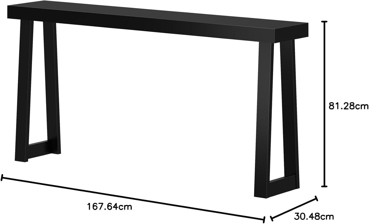 66 Inch Solid Pine Wood Console Table – Slim Entryway Sofa Accent