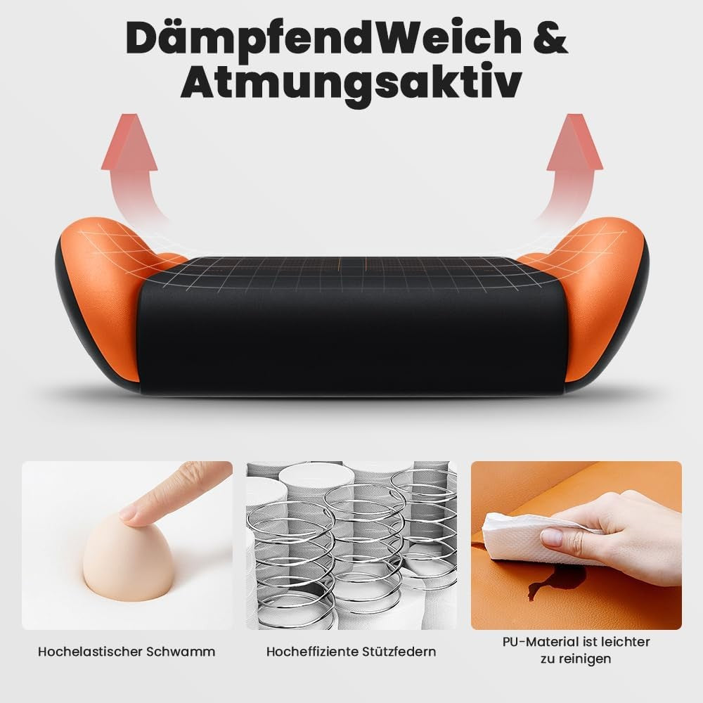 Ergonomic Gaming Chair with Footrest, Massage & Lumbar Support Blackorange