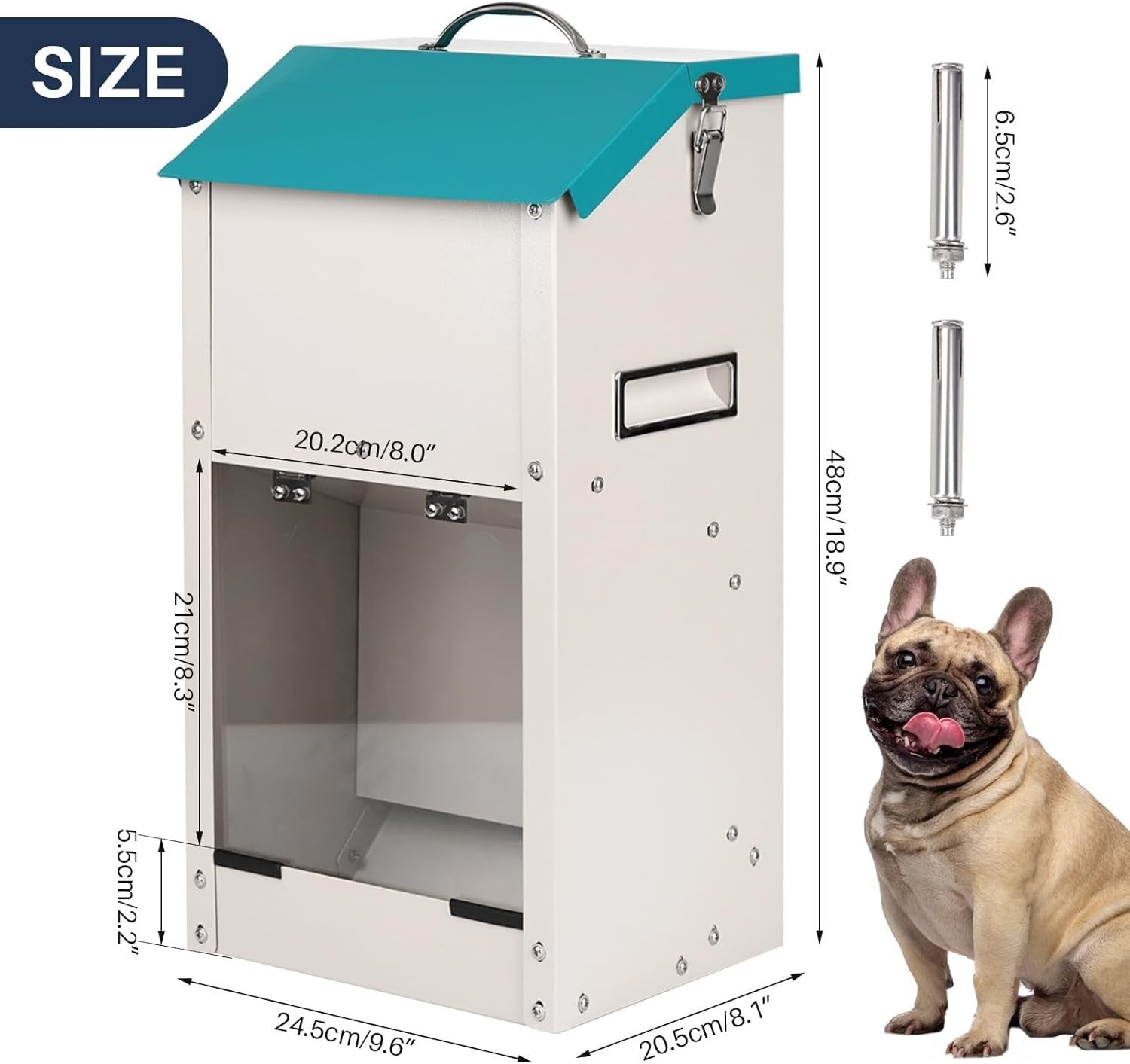 7kg Automatic Dog Feeder Rodent Proof Outdoor Food Storage Bin Red