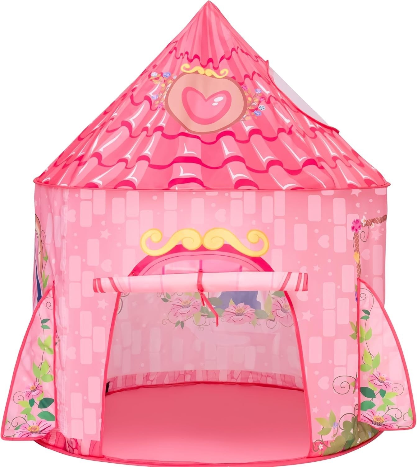 Pink Princess Castle Play Tent Kids Pop Up Indoor Outdoor Playhouse