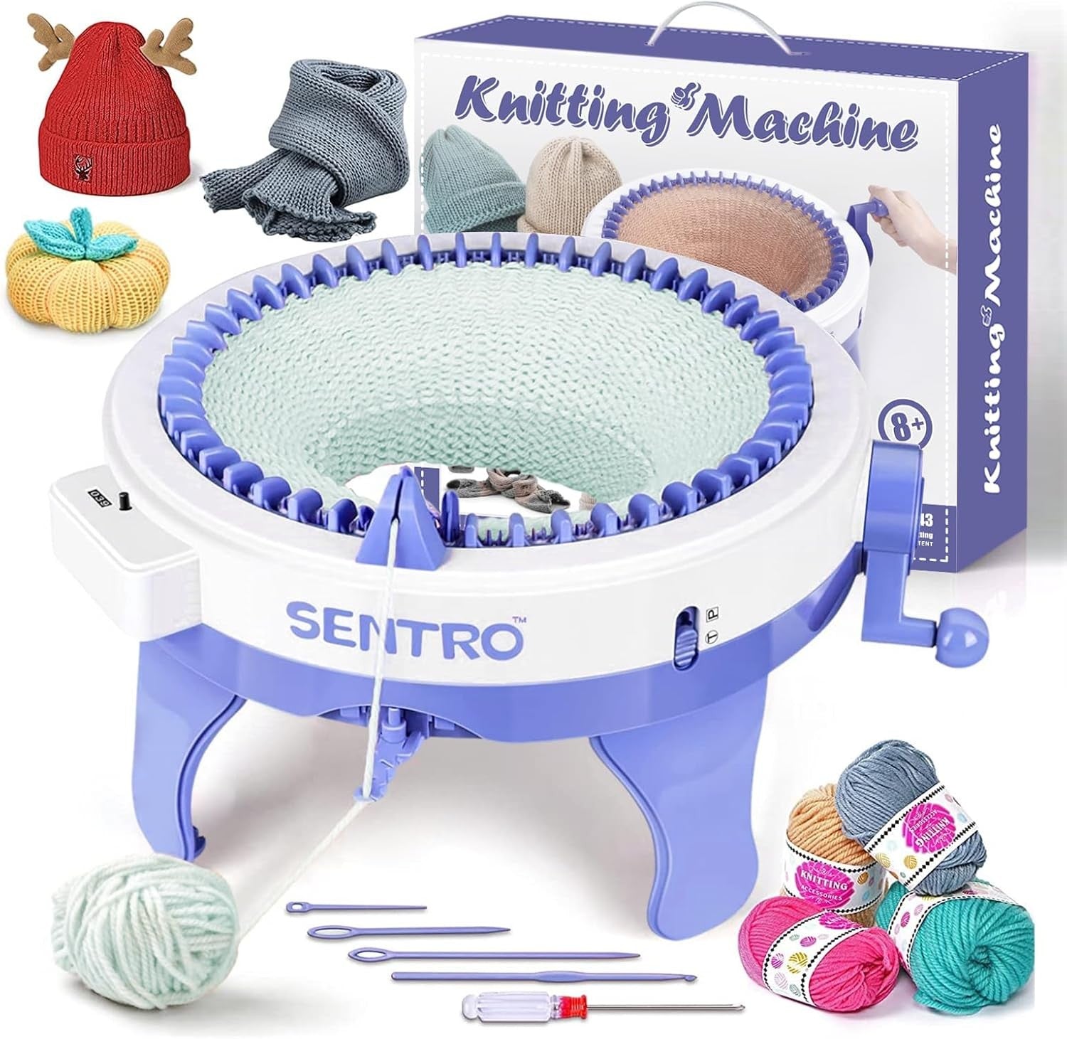 48 Needle Knitting Machine Circular Loom Dual Mode with Counter Craft Kit