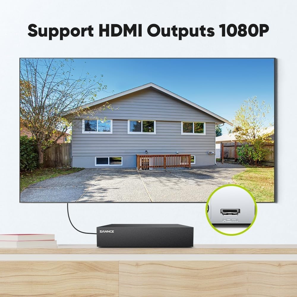 1080P CCTV Security Camera System 8CH DVR Motion Detection No HDD