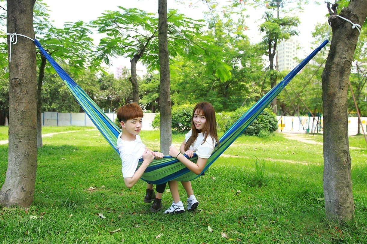Outdoor Brazilian Cotton Hammock Double 450lbs Capacity | Travel & Camping