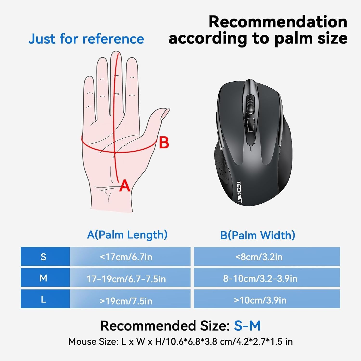 Rechargeable Bluetooth Wireless Mouse Silent Ergonomic 4800DPI Tri Mode