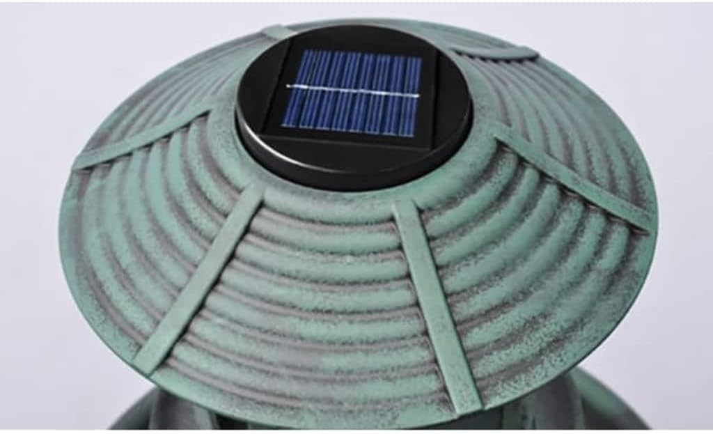 Solar Bird Bath Feeder with Light Outdoor Garden Fountain Water Feature Stand