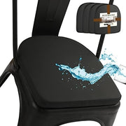 Set of 4 U-Shape Chair Cushions PU Leather Anti-Slip Waterproof Pads