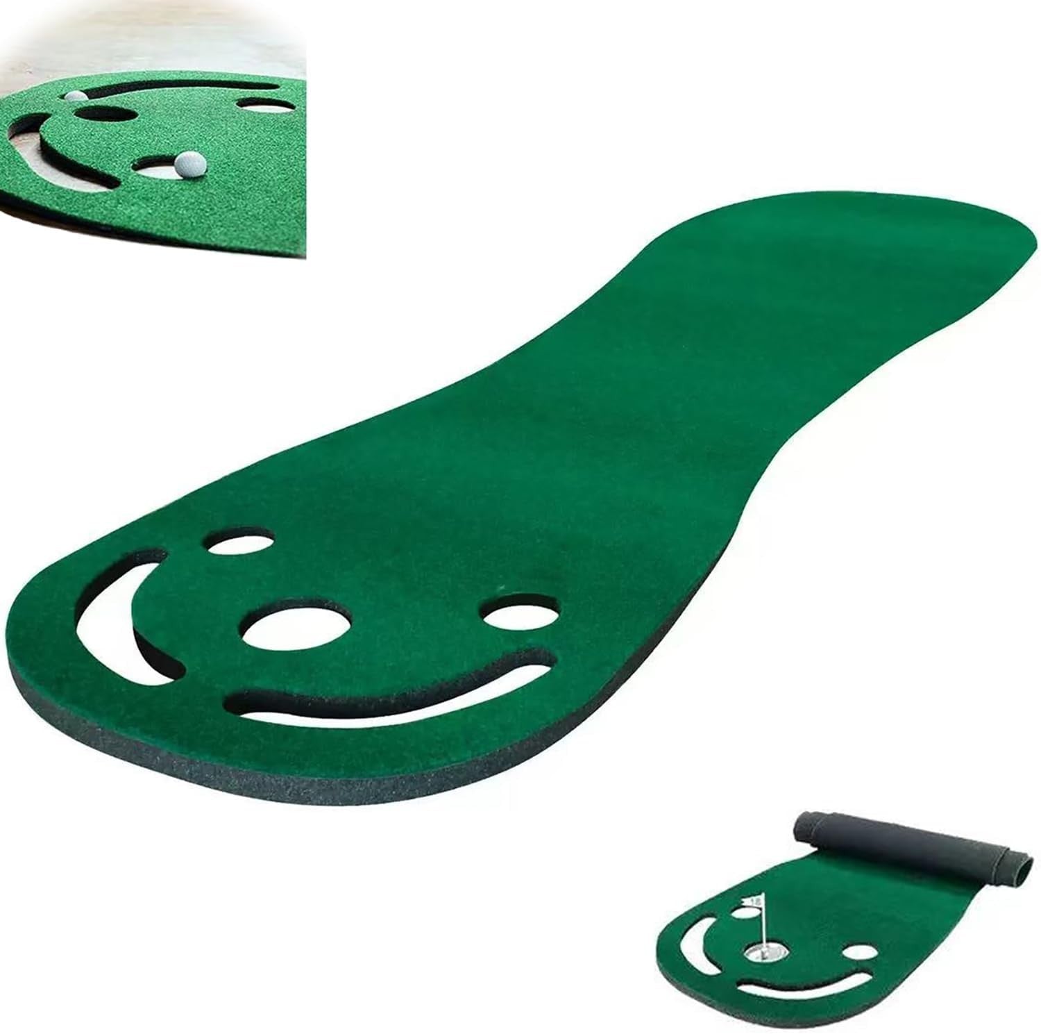 Golf Putting Practice Mat Indoor Outdoor Training Green Distance Control