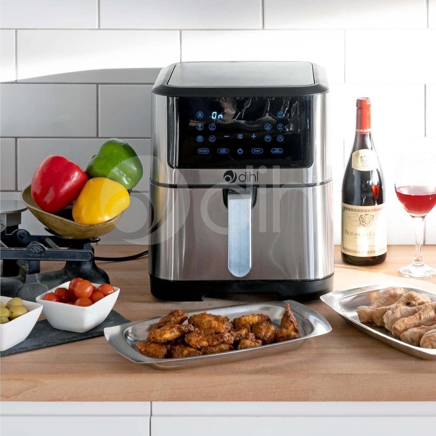 8L Digital Air Fryer | Large Capacity | Rapid Hot Air Cooking | Low-Fat Crisp