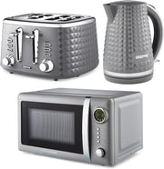 20L 700W Microwave Oven 4‑Slice Toaster & 1.7L Kettle Kitchen Set