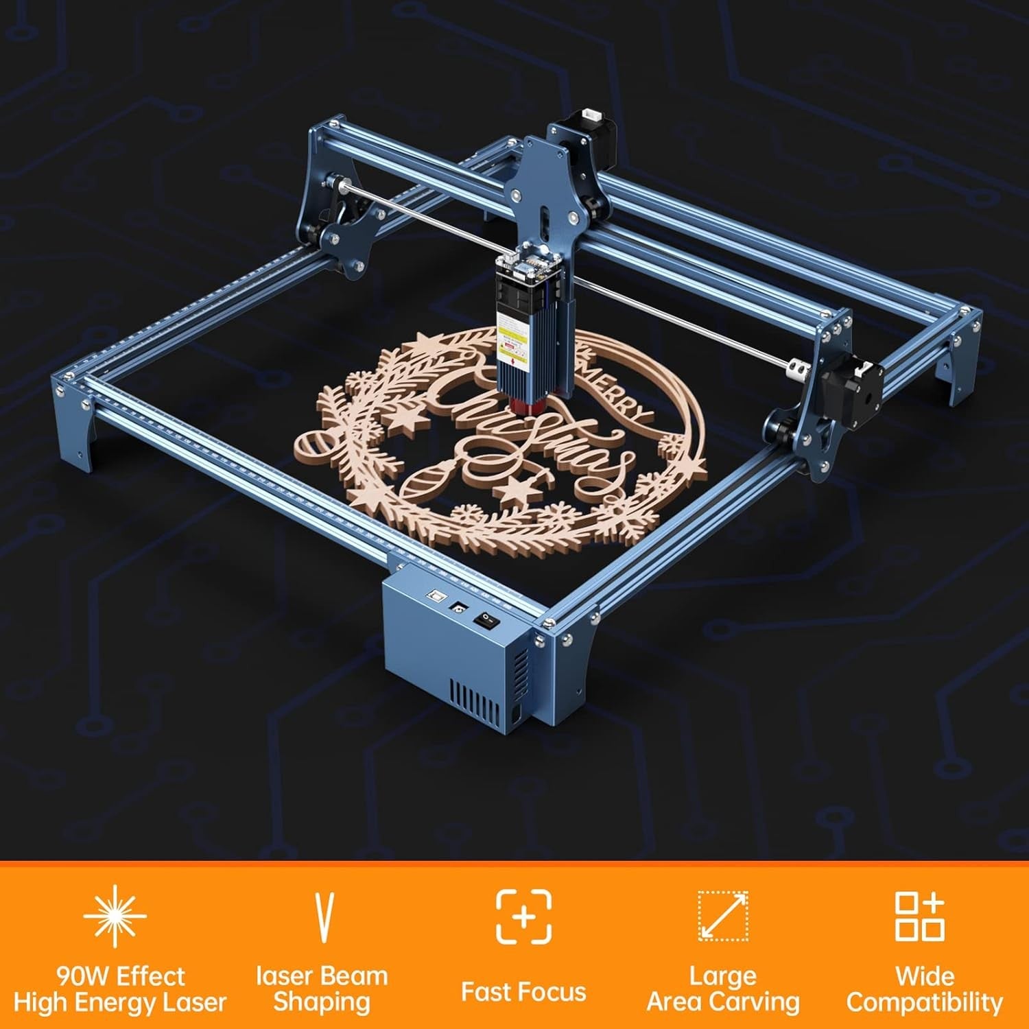 High Precision Laser Engraver Desktop Cutter 6mm Wood Acrylic 410x420mm