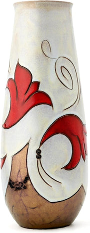 Handmade Ceramic Flower Vase 25.5cm Hand Glazed Artisan Home Décor