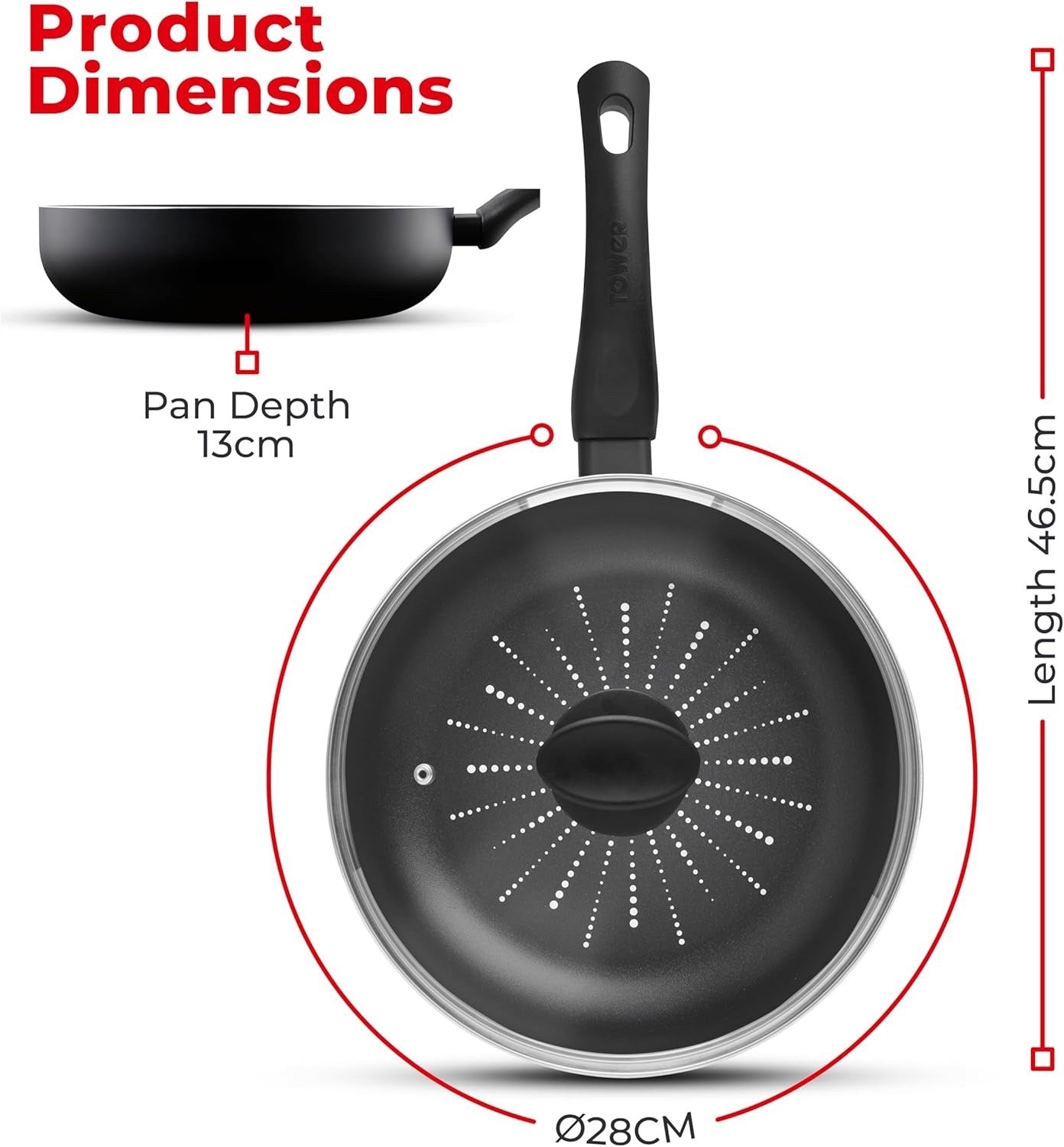28cm SmartStart Multi-Pan with Lid, Non-Stick, Easy Clean, Oven Safe, PFOA-Free