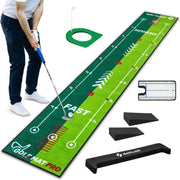 Golf Putting Mat Indoor Practice Green Non Slip Alignment Training Aid