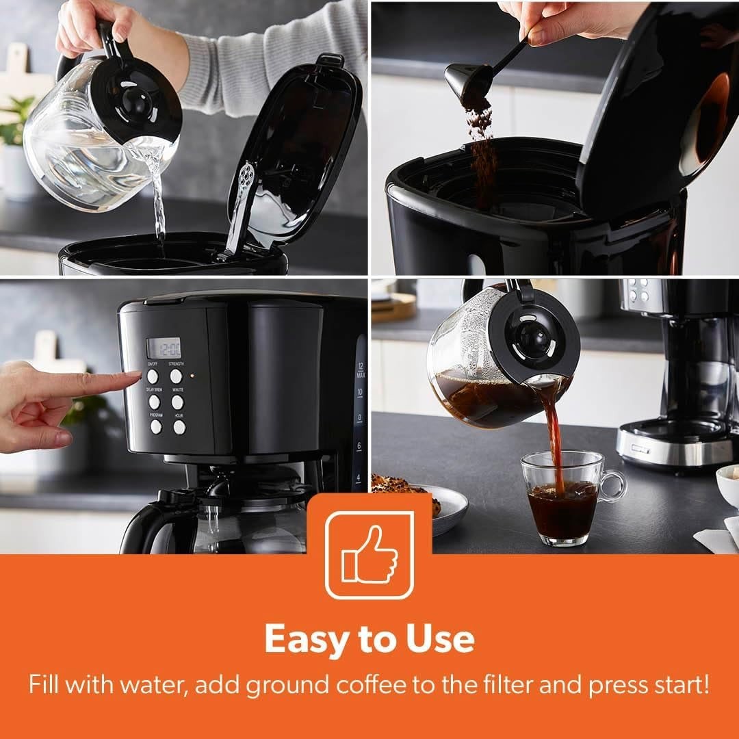 Kitchen Breakfast Set 3pc | 1.5L Coffee Maker + 1.7L Fast Boil Kettle