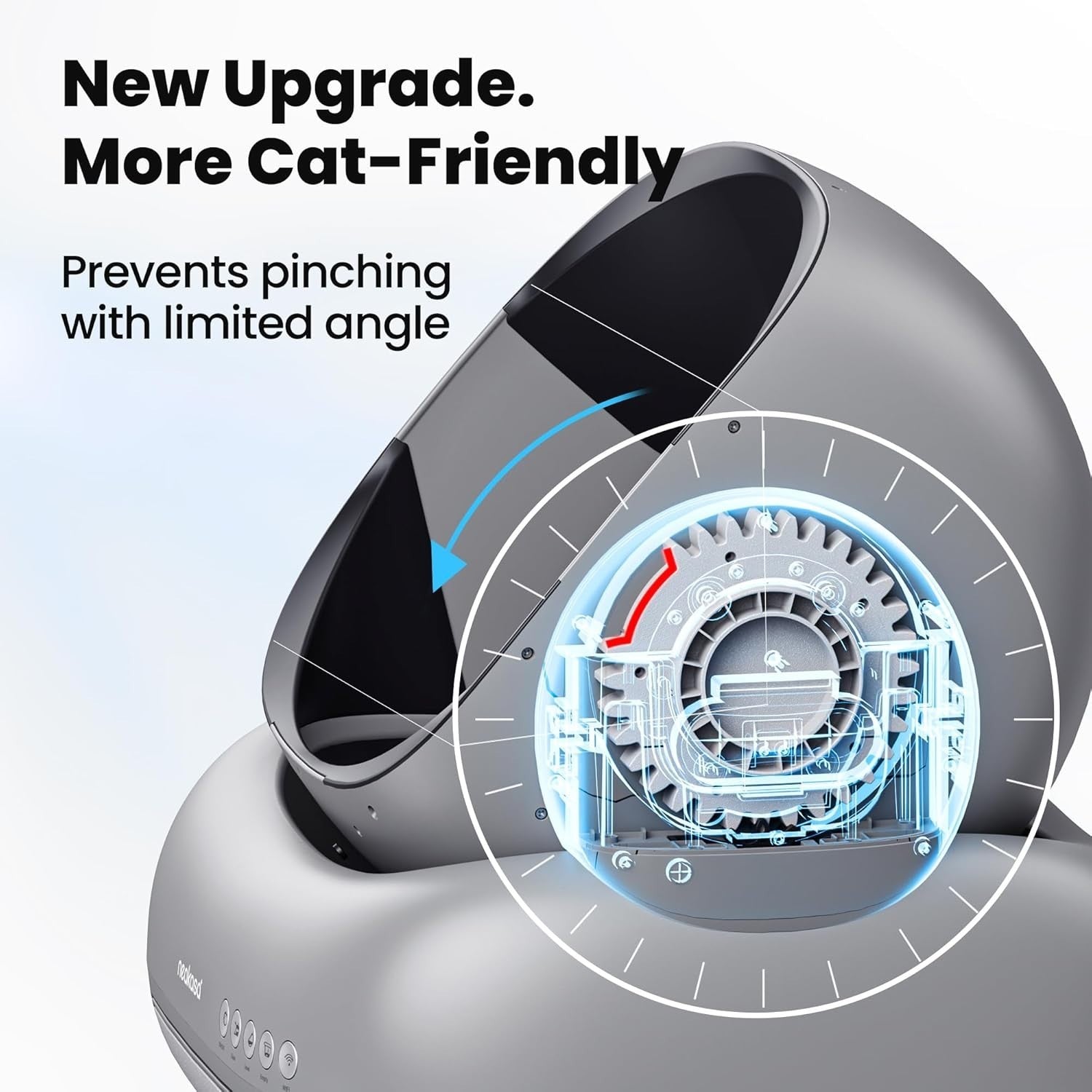 XXL Self Cleaning Cat Litter Box Open Top App Control Odour Free