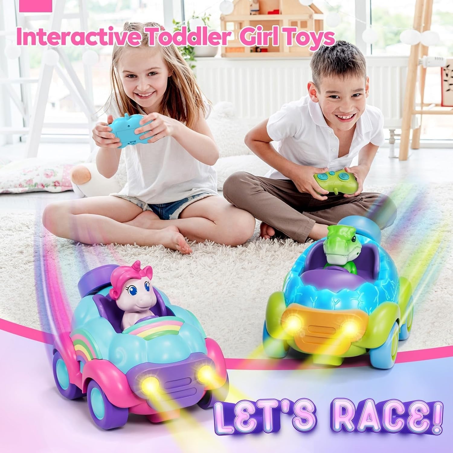 Unicorn RC Car Toy for Girls 2–3 Years Remote Control Lights Music Gift