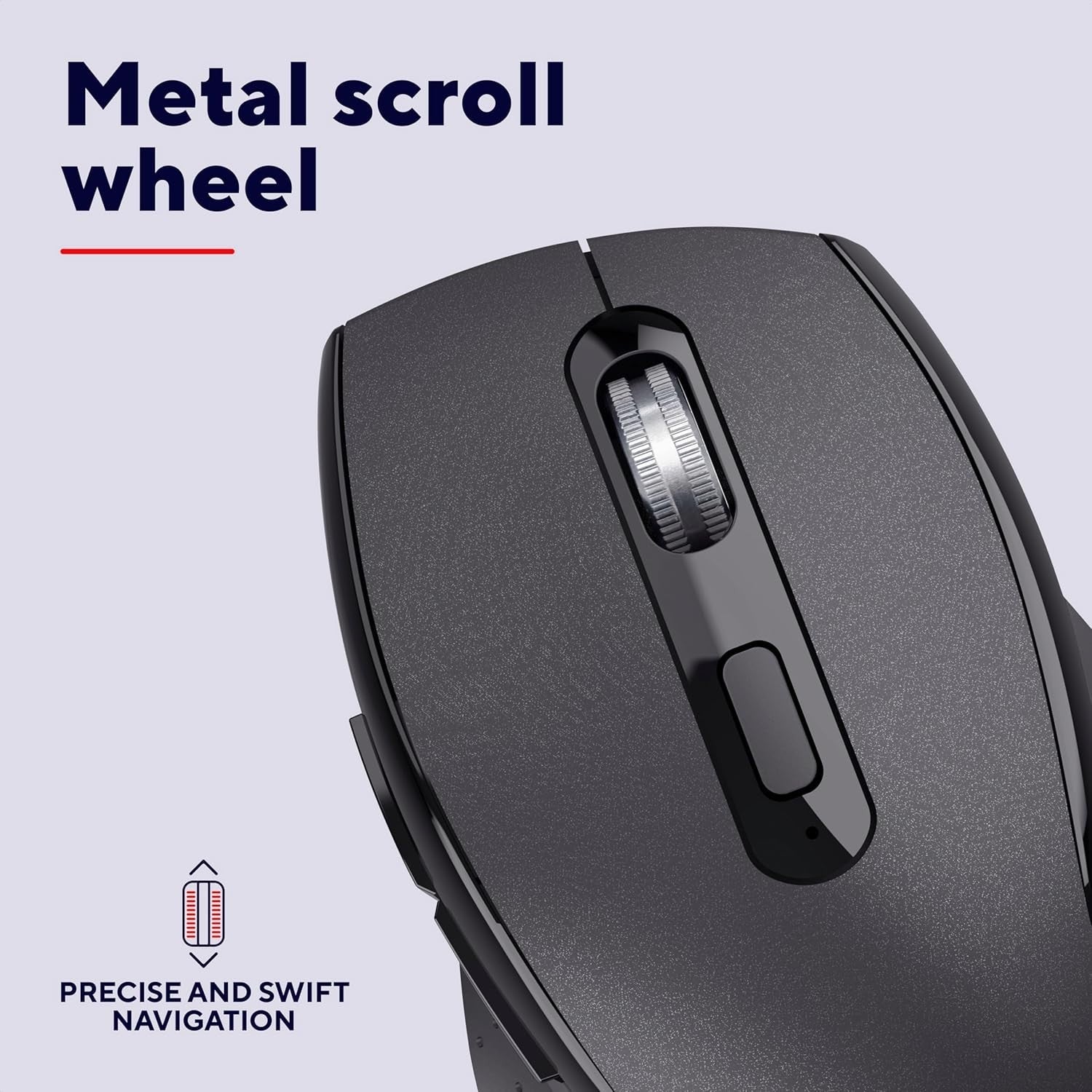 Wireless Mouse 6 Button Adjustable DPI 10m Range USB Black